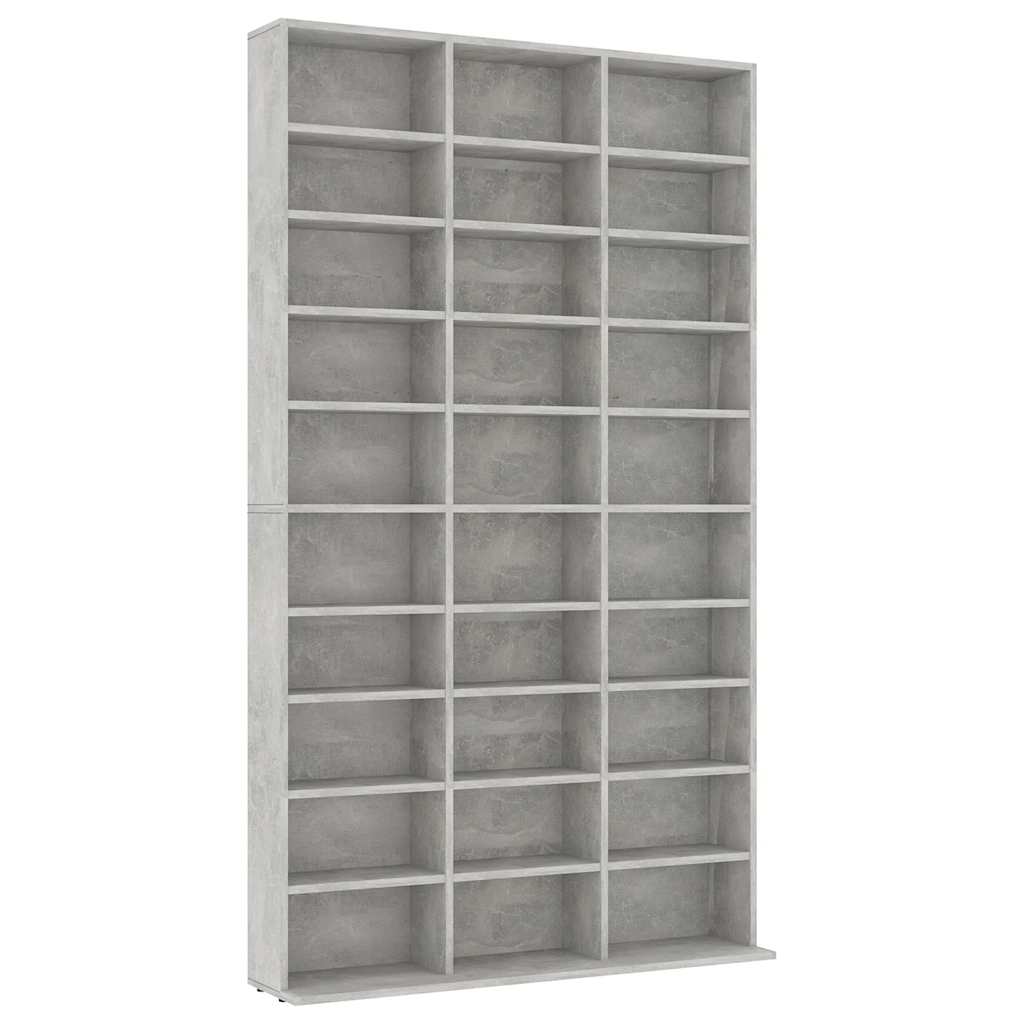 vidaXL Έπιπλο για CD Γκρι Σκυρ. 102x16x177,5εκ. από Επεξεργασμένο Ξύλο