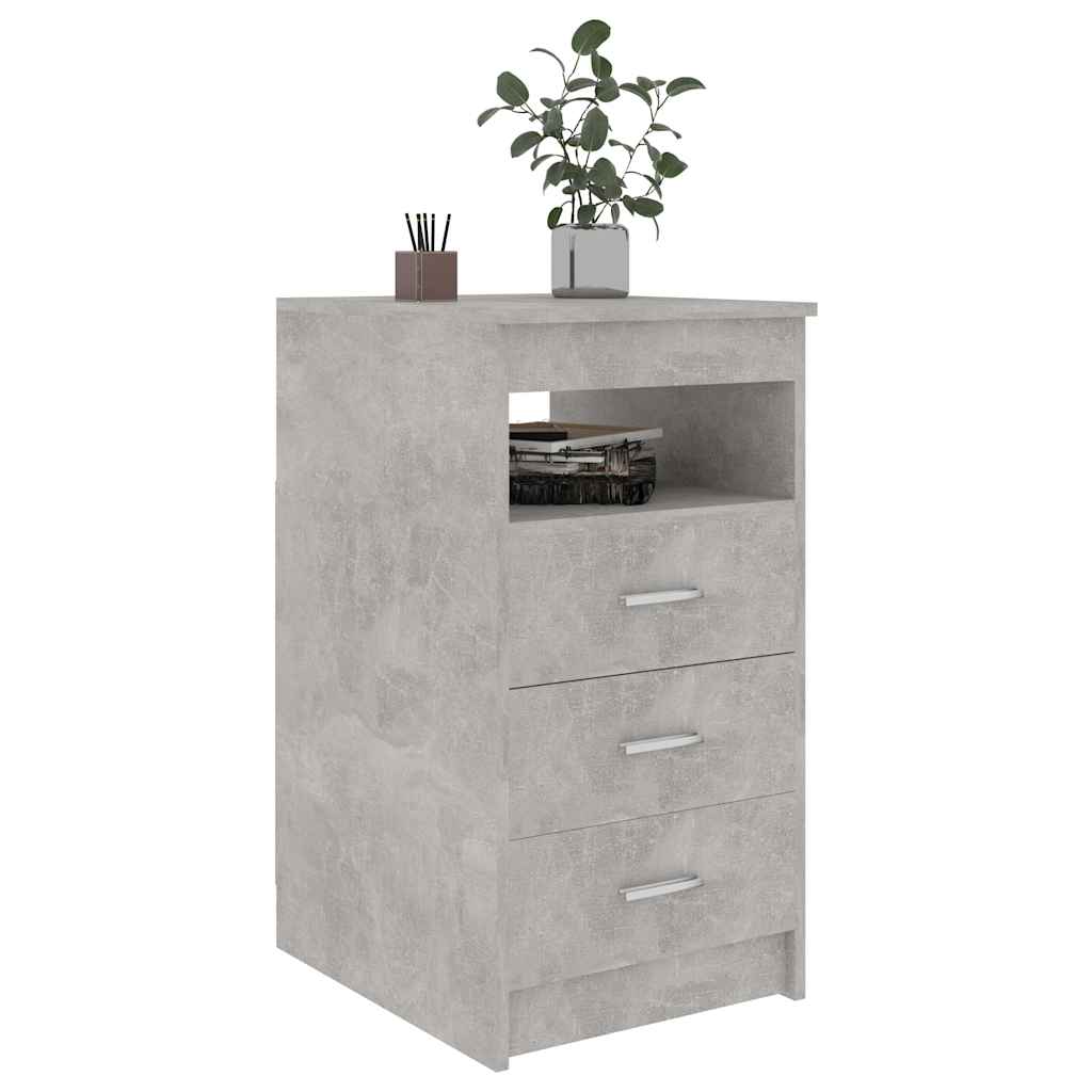 vidaXL Συρταριέρα Γκρι Σκυροδέματος 40x50x76 εκ. Επεξεργασμένο Ξύλο