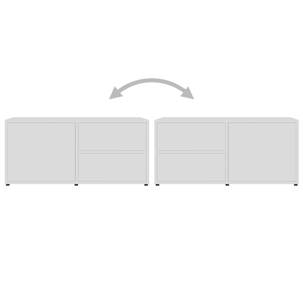 vidaXL Έπιπλο Τηλεόρασης Λευκό 80 x 34 x 36 εκ. από Επεξ. Ξύλο