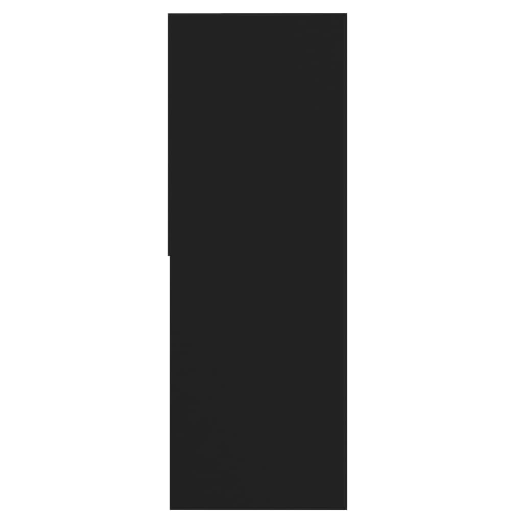 vidaXL Βιβλιοθήκη Μαύρη 67 x 24 x 161 εκ. από Επεξ. Ξύλο