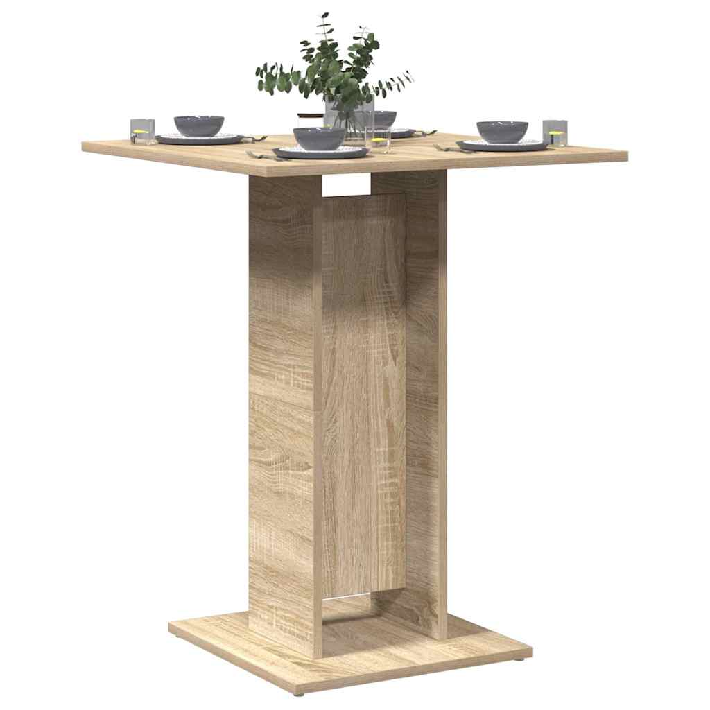vidaXL Τραπέζι Bistro Χρώμα Sonoma Δρυς 60 x 60 x 75 εκ. Επεξ. Ξύλο