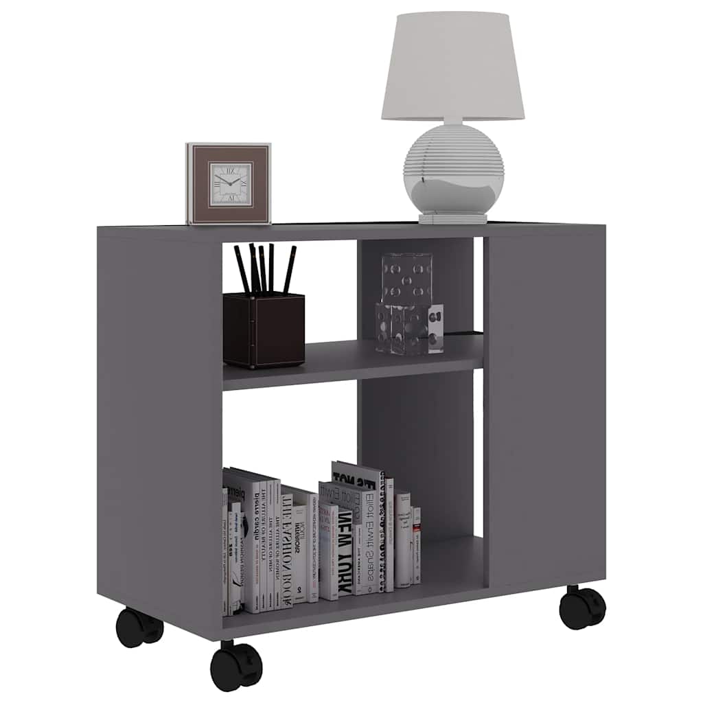 vidaXL Τραπέζι Βοηθητικό Γκρι 70 x 35 x 55 εκ. από Επεξεργασμένο Ξύλο