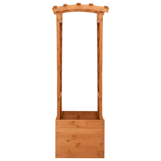 vidaXL Γλάστρα με Καφασωτό Αψίδα 49 x 39 x 130 εκ. από Μασίφ Ξύλο Ελάτης