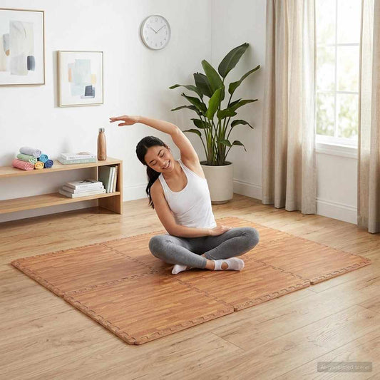 vidaXL Δάπεδα Προστασίας 24τεμ. Σχέδιο Ξύλου 8,64 μ² Αφρώδες Υλικό EVA