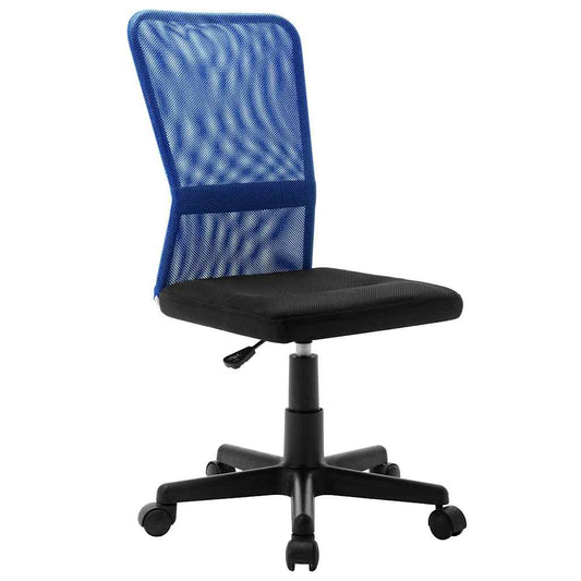 vidaXL Καρέκλα Γραφείου Μαύρη / Μπλε 44 x 52 x 100 εκ. Διχτυωτό Ύφασμα