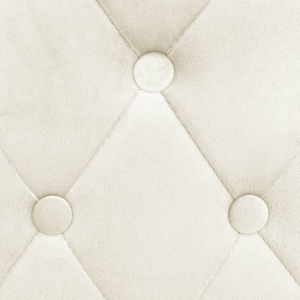 vidaXL Σκαμπό Μπαρ 2 τεμ. Κρεμ Βελούδινα