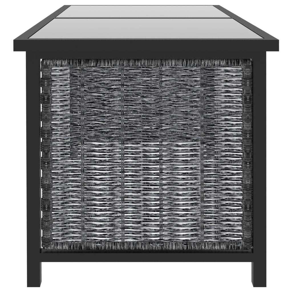 vidaXL Σαλόνι Κήπου 8 Τεμαχίων Ανθρακί Συνθετικό Ρατάν με Μαξιλάρια