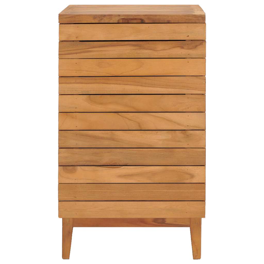 vidaXL Καλάθι Απλύτων 40 x 40 x 70 εκ. από Μασίφ Ξύλο Teak