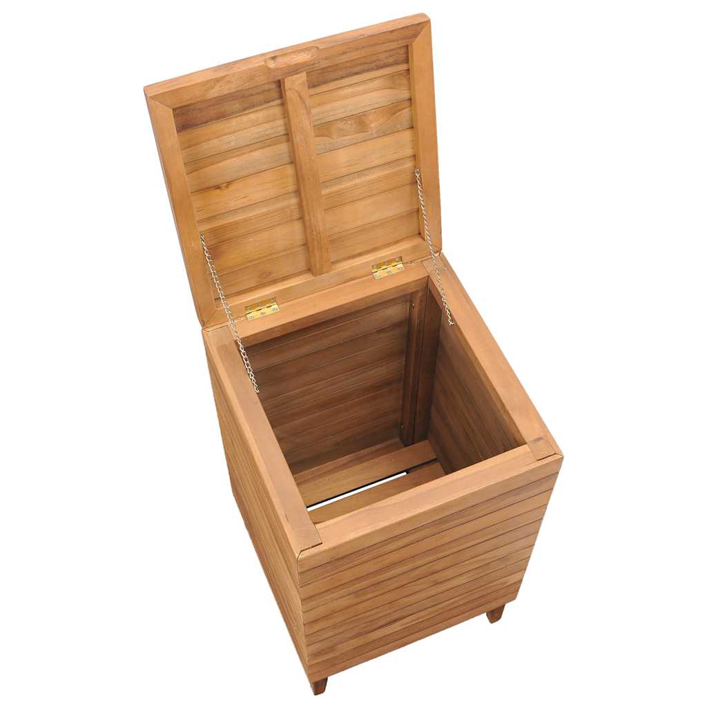 vidaXL Καλάθι Απλύτων 40 x 40 x 70 εκ. από Μασίφ Ξύλο Teak