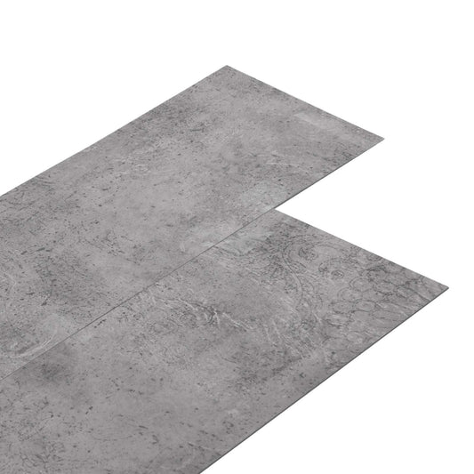 vidaXL Πλάκες Δαπέδου 36 pcs Καφέ Τσιμέντο 5,02 m² PVC