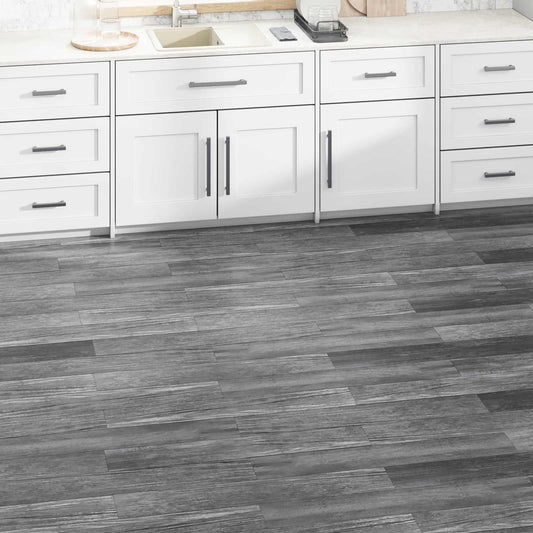 vidaXL Πλάκες Δαπέδου 36 pcs Γυαλιστερό Γκρι 5,02 m² PVC