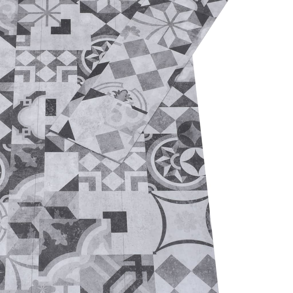 vidaXL Δάπεδο Αυτοκόλλητο Γκρι με Σχέδιο 4,46 μ² / 3 χιλ. από PVC