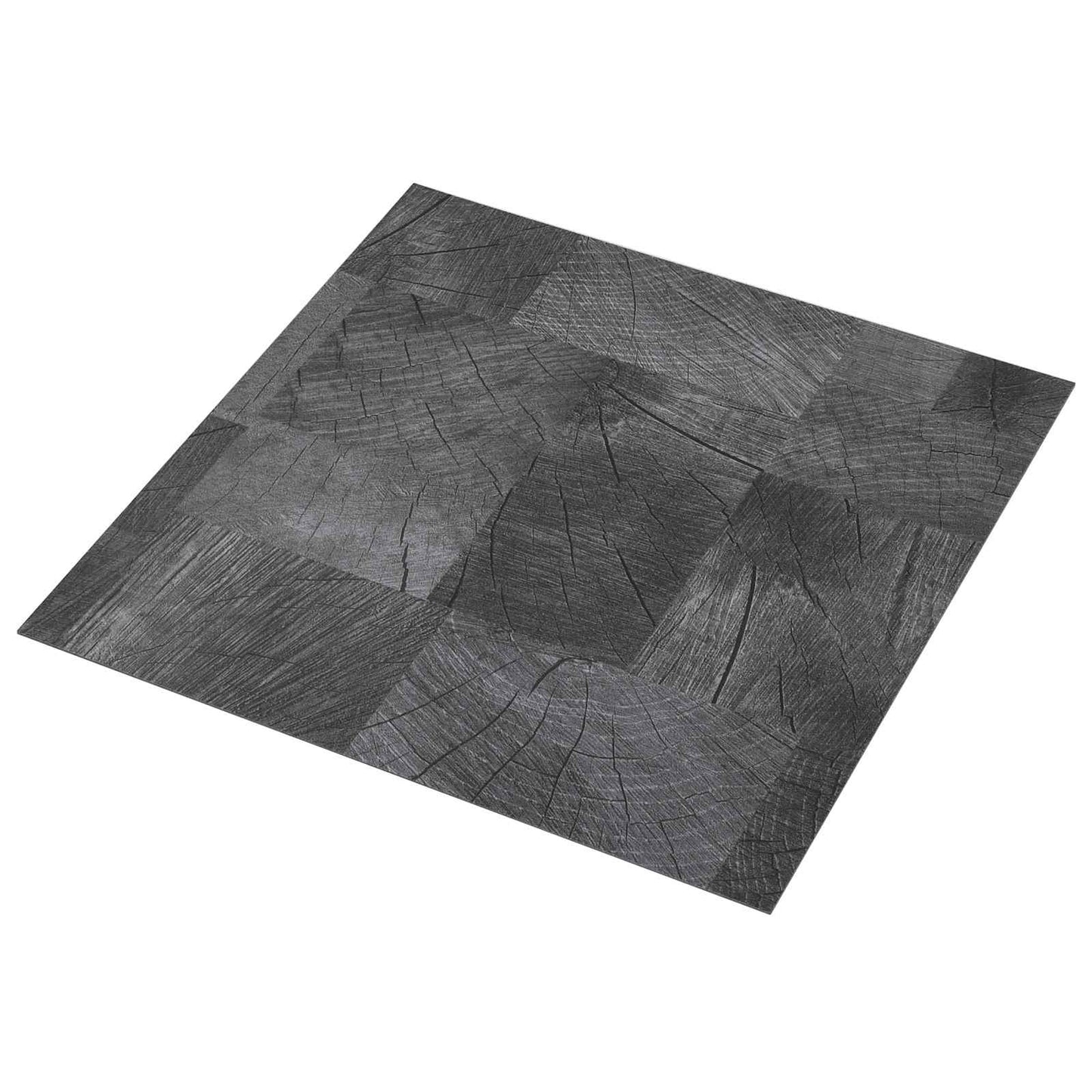 vidaXL Πλάκες Δαπέδου 5,11 τ.μ. 55 pcs PVC Ξύλινη δομή γκρι
