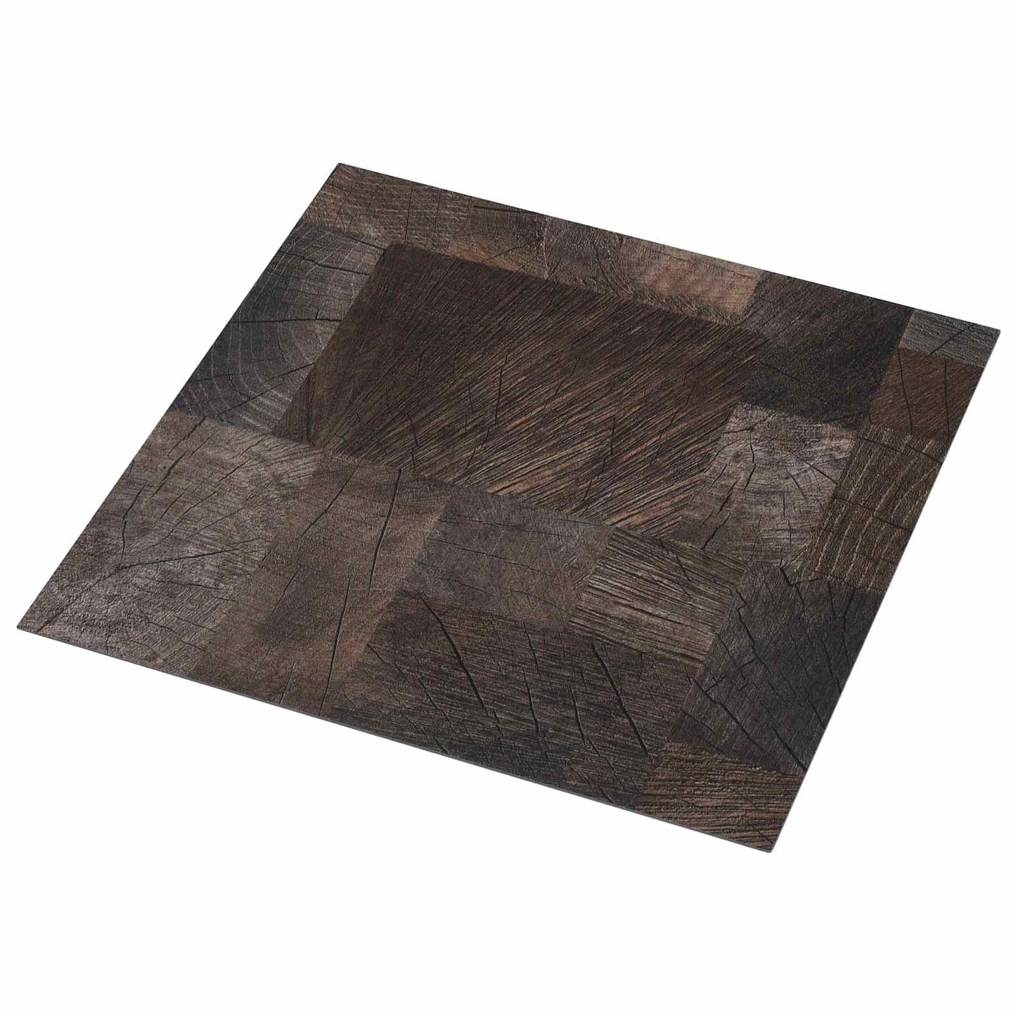 vidaXL Πλάκες Δαπέδου 5,11 τ.μ. 55 pcs PVC Ξύλινη δομή καφέ