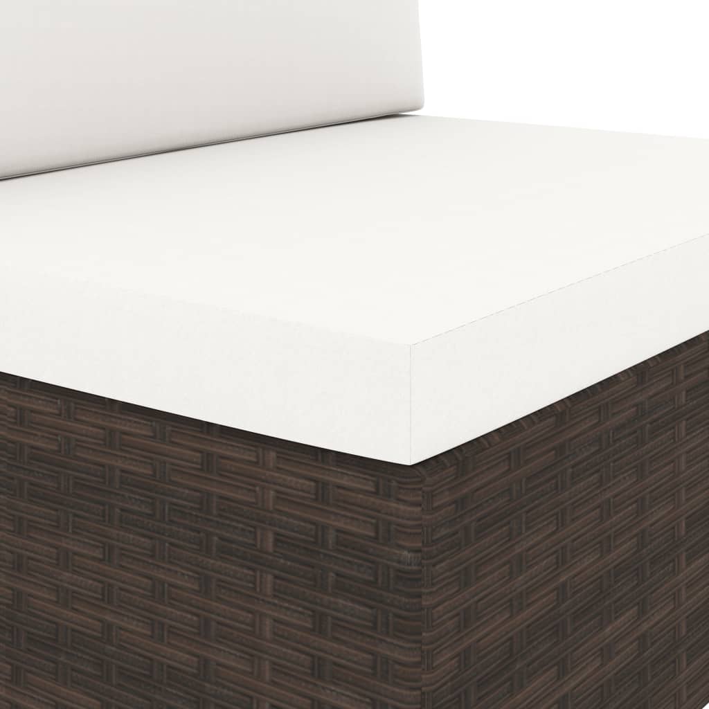 vidaXL Σαλόνι Κήπου 6 Τεμαχίων Καφέ από Συνθετικό Ρατάν