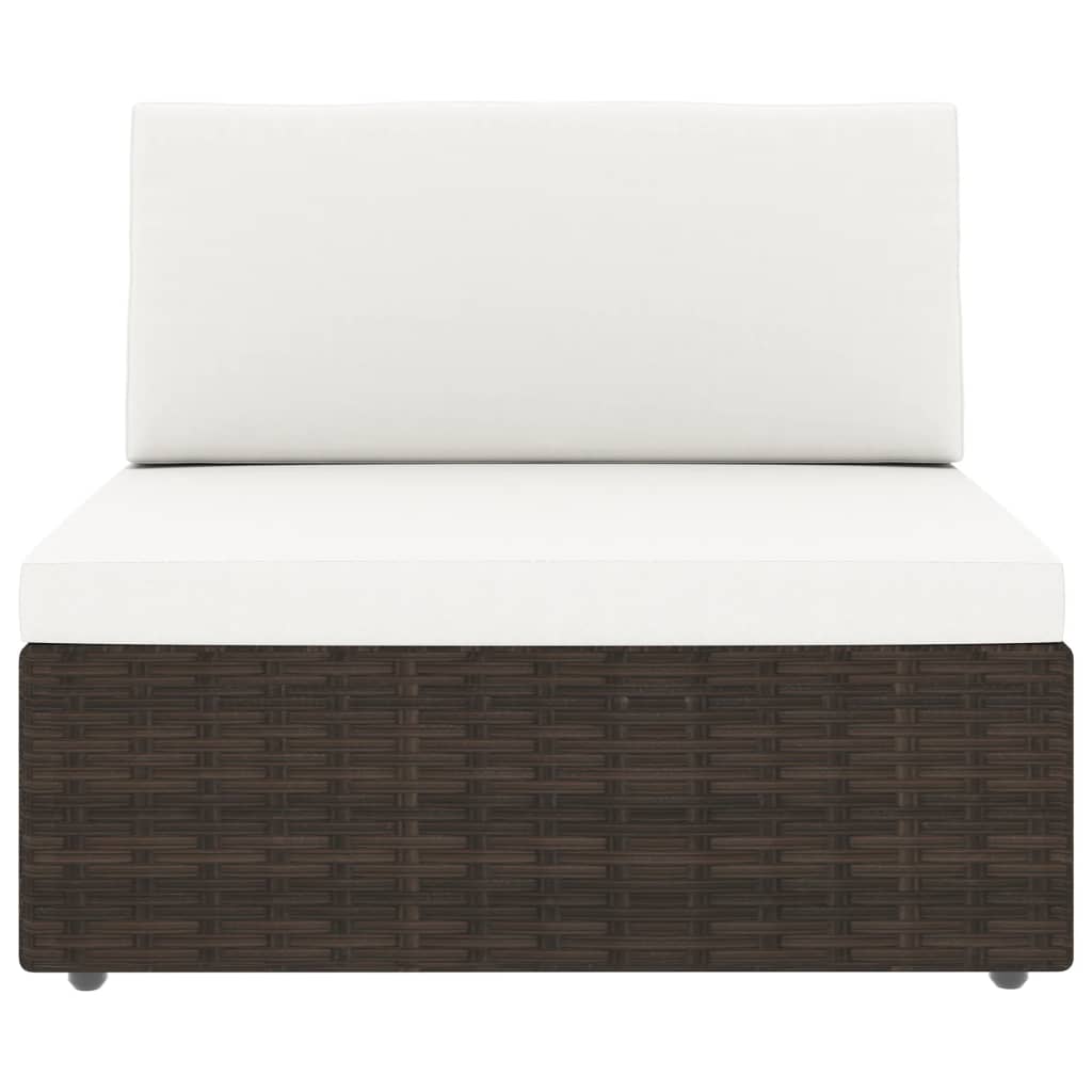 vidaXL Σαλόνι Κήπου 8 Τεμαχίων Καφέ από Συνθετικό Ρατάν