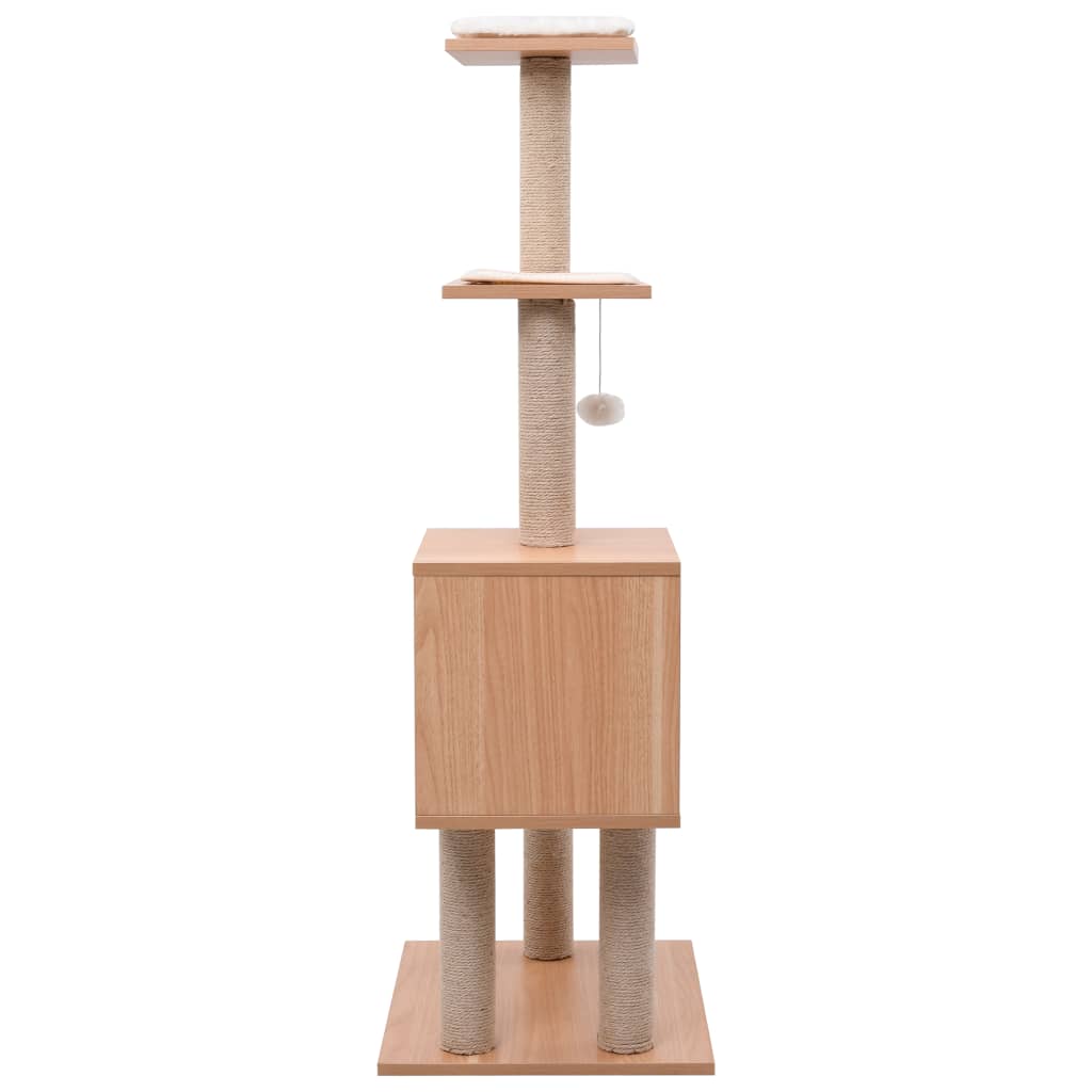 vidaXL Γατόδεντρο 123 εκ. με Πατάκι Ξυσίματος από Σιζάλ