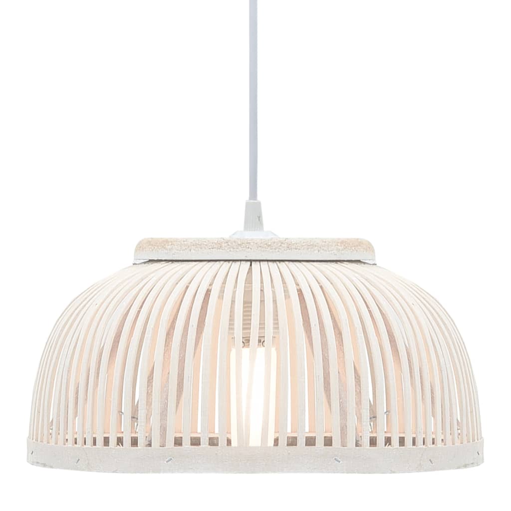 vidaXL Φωτιστικό Κρεμαστό Ημικυκλικό 34x14,5 εκ. Μπαμπού 40 W E27