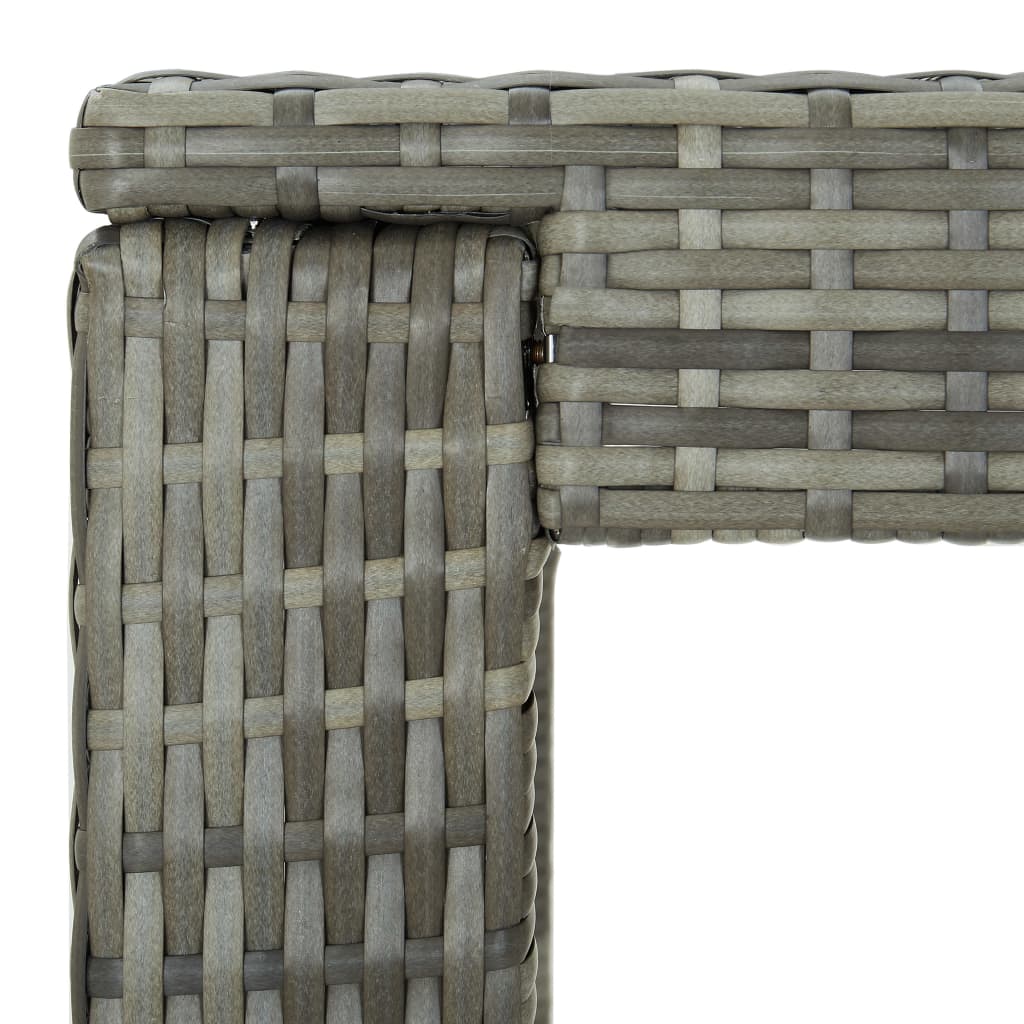 vidaXL Τραπέζι Μπαρ Κήπου Γκρι 100x60,5x110,5 εκ. από Συνθετικό Ρατάν