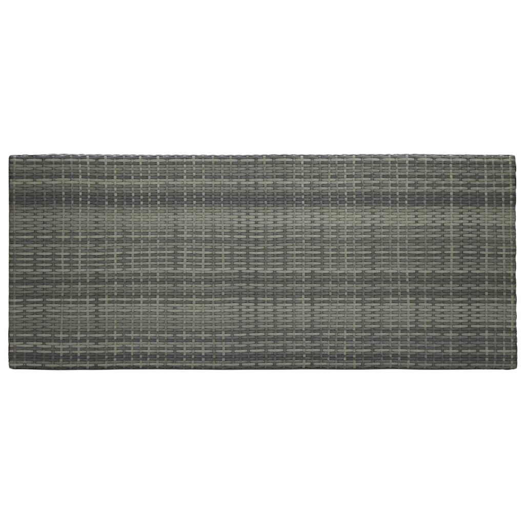 vidaXL Τραπέζι Μπαρ Κήπου Γκρι 140,5x60,5x110,5 εκ. Συνθετικό Ρατάν