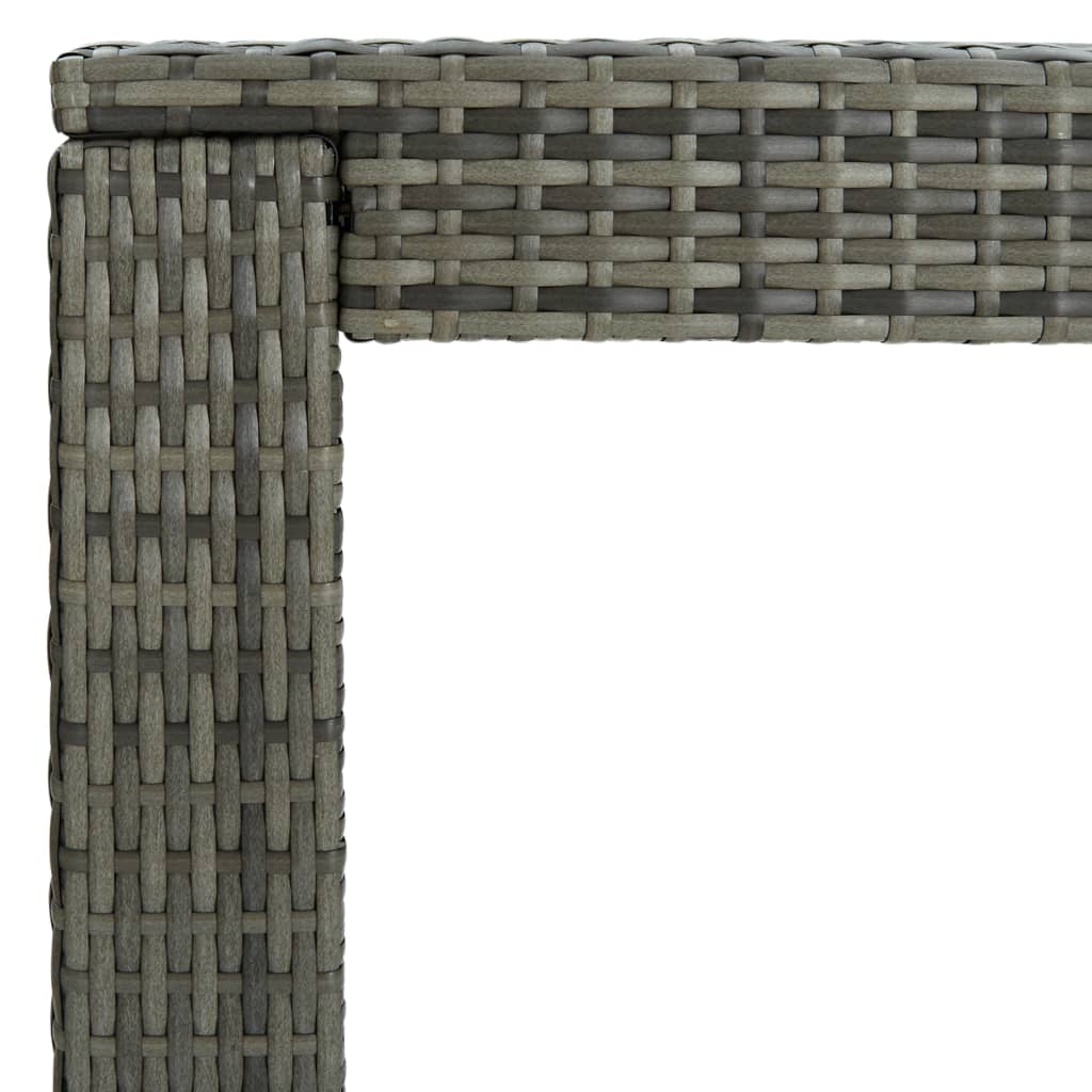 vidaXL Τραπέζι Μπαρ Κήπου Γκρι 140,5x60,5x110,5 εκ. Συνθετικό Ρατάν