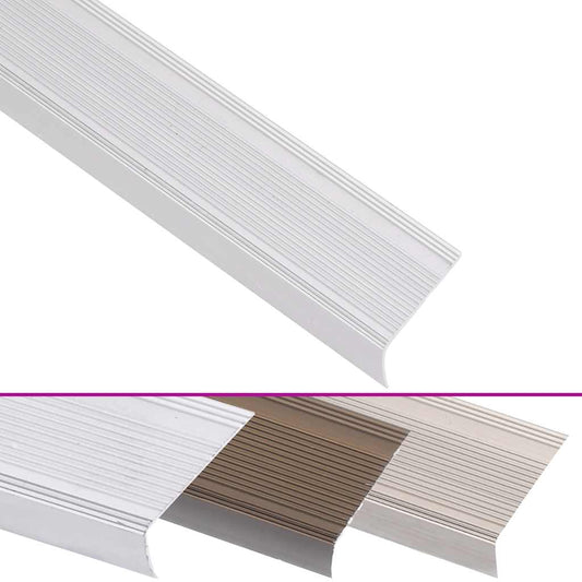 vidaXL Προφίλ για Σκαλοπάτια Σχήμα Γ 15 τεμ. Ασημί 100 εκ. Αλουμινίου