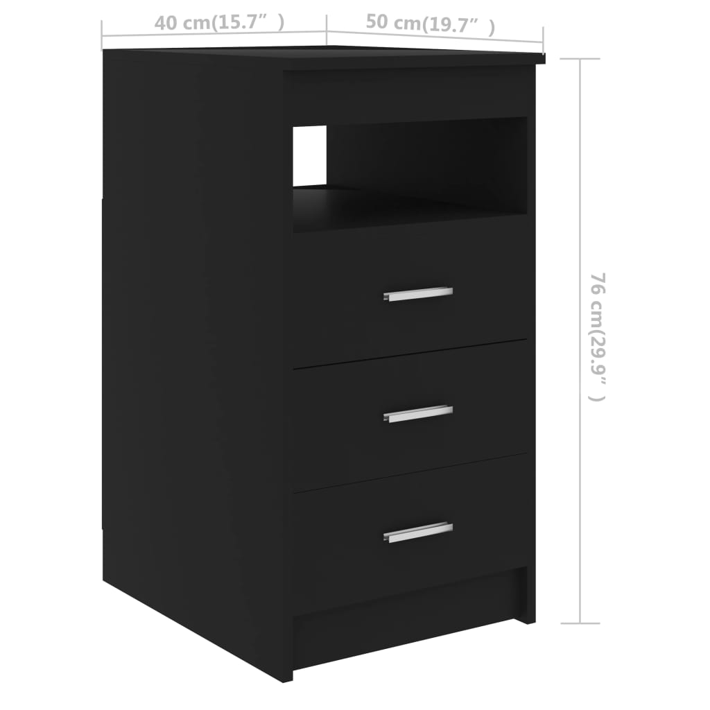 vidaXL Γραφείο Μαύρο 140 x 50 x 76 εκ. από Επεξ. Ξύλο