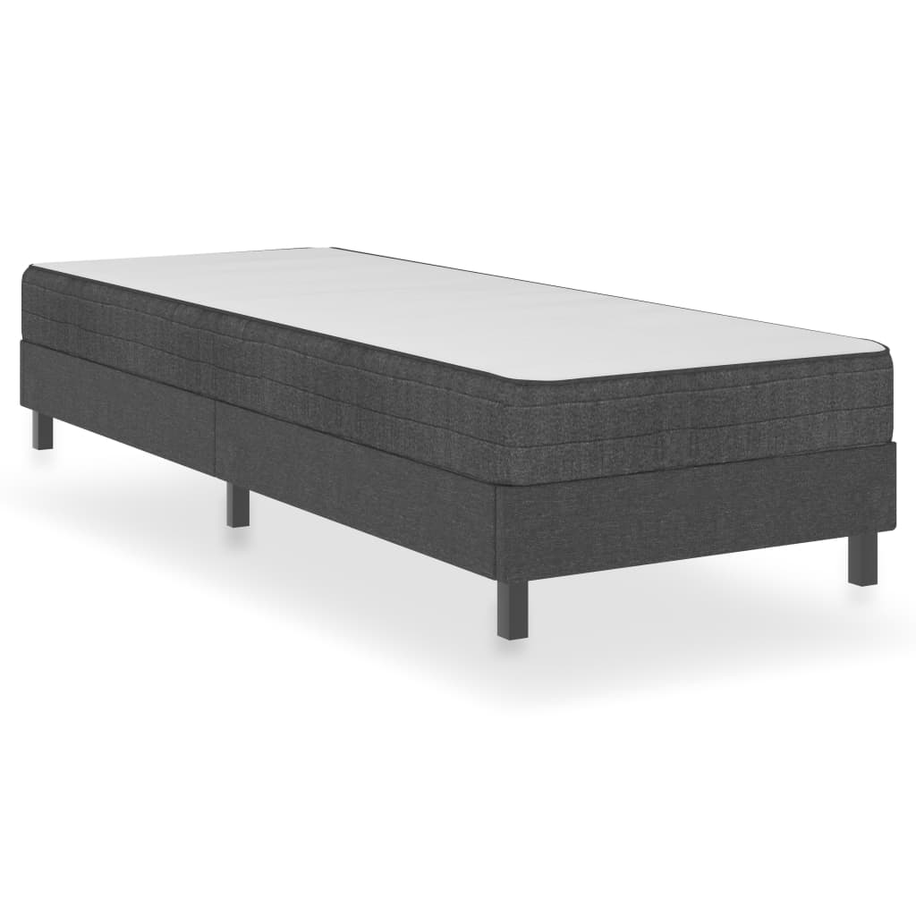 vidaXL Κρεβάτι Boxspring Σκούρο Γκρι 80 x 200 εκ. Υφασμάτινο