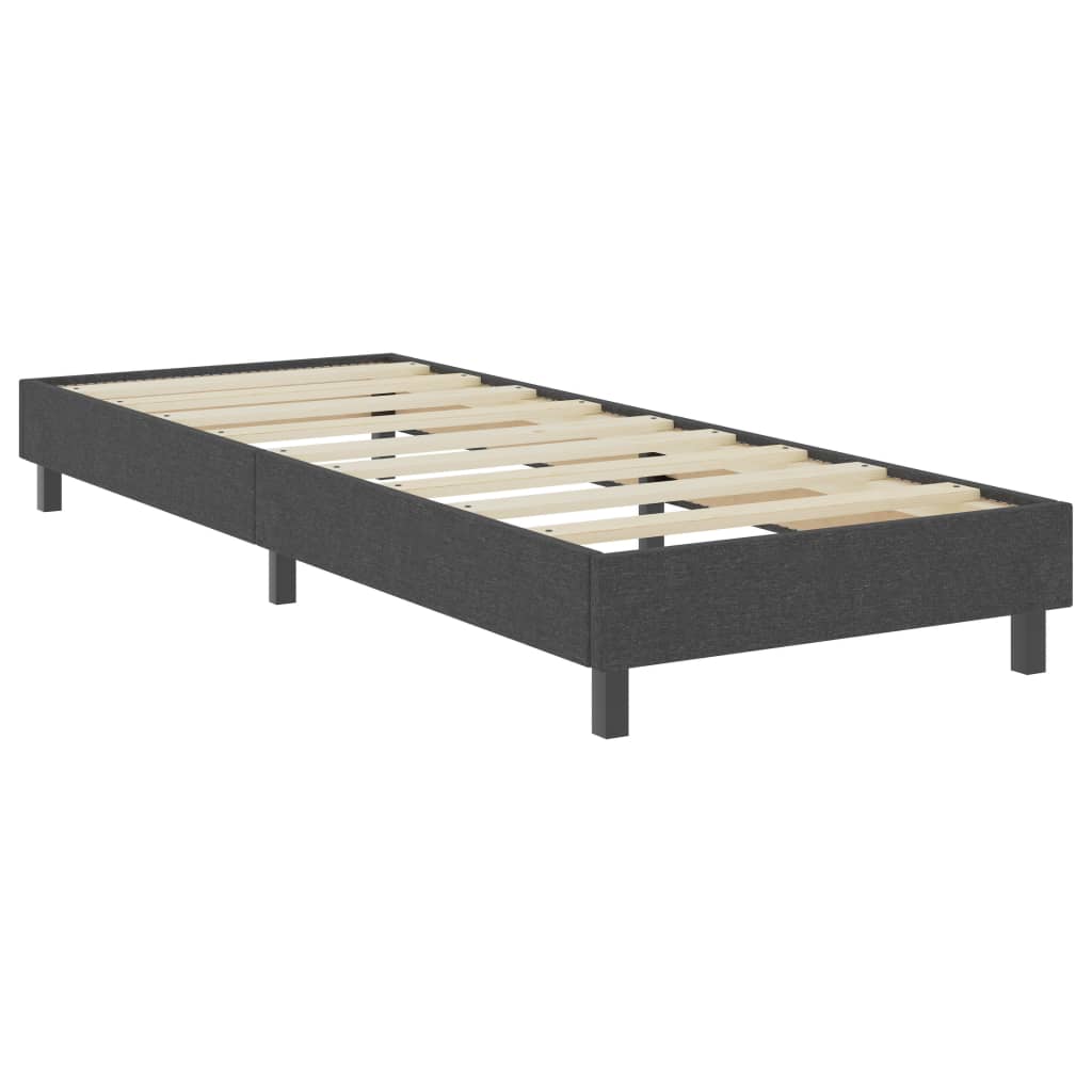 vidaXL Κρεβάτι Boxspring Σκούρο Γκρι 80 x 200 εκ. Υφασμάτινο