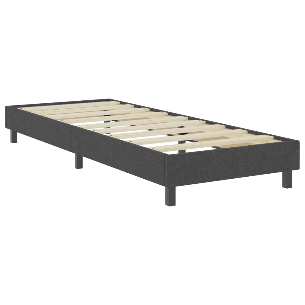 vidaXL Κρεβάτι Boxspring Σκούρο Γκρι 100 x 200 εκ. Υφασμάτινο