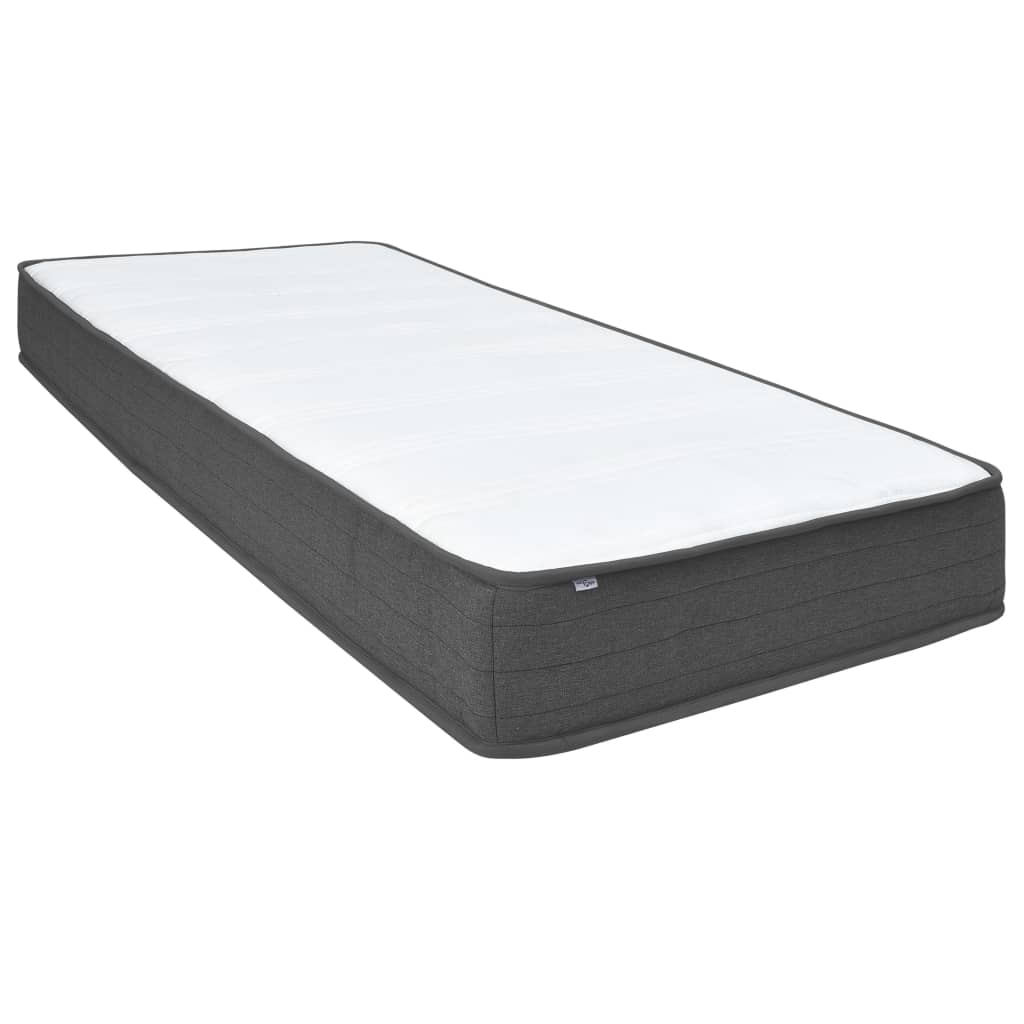 vidaXL Κρεβάτι Boxspring Σκούρο Γκρι 100 x 200 εκ. Υφασμάτινο