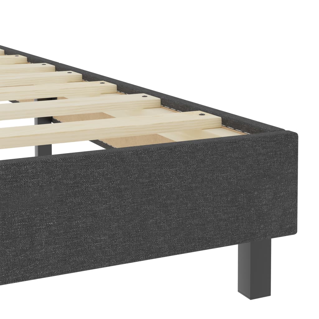 vidaXL Κρεβάτι Boxspring Σκούρο Γκρι 120 x 200 εκ. Υφασμάτινο
