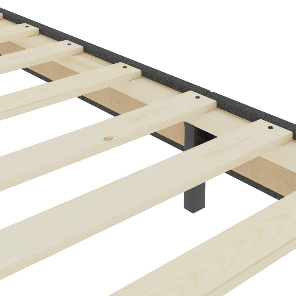 vidaXL Κρεβάτι Boxspring Σκούρο Γκρι 120 x 200 εκ. Υφασμάτινο
