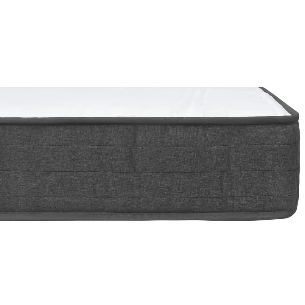 vidaXL Κρεβάτι Boxspring Σκούρο Γκρι 180 x 200 εκ. Υφασμάτινο