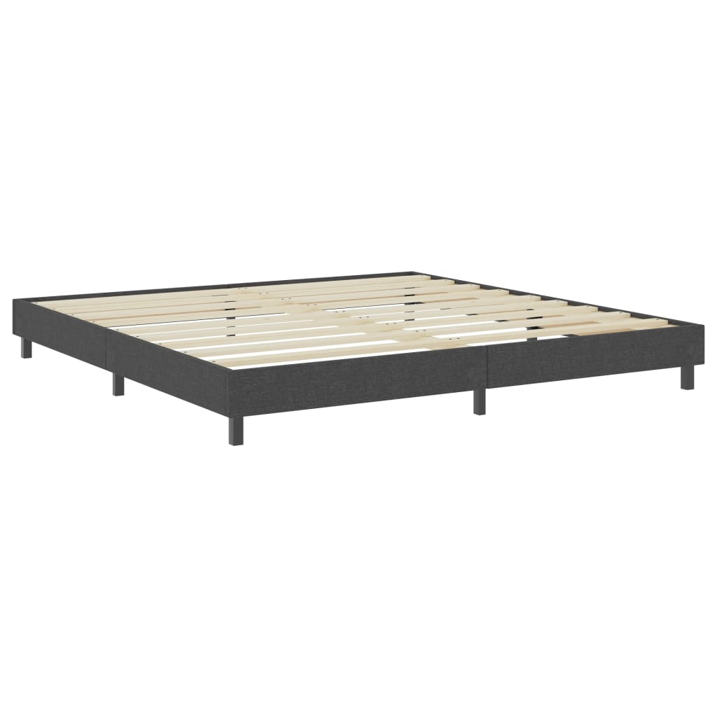 vidaXL Κρεβάτι Boxspring Σκούρο Γκρι 200 x 200 εκ. Υφασμάτινο