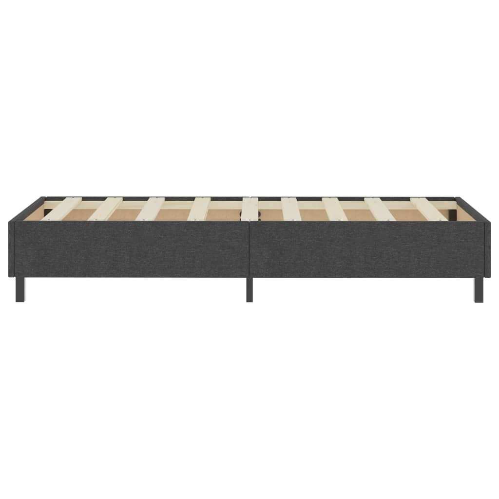 vidaXL Κρεβάτι Boxspring Σκούρο Γκρι 90 x 200 εκ. Υφασμάτινο