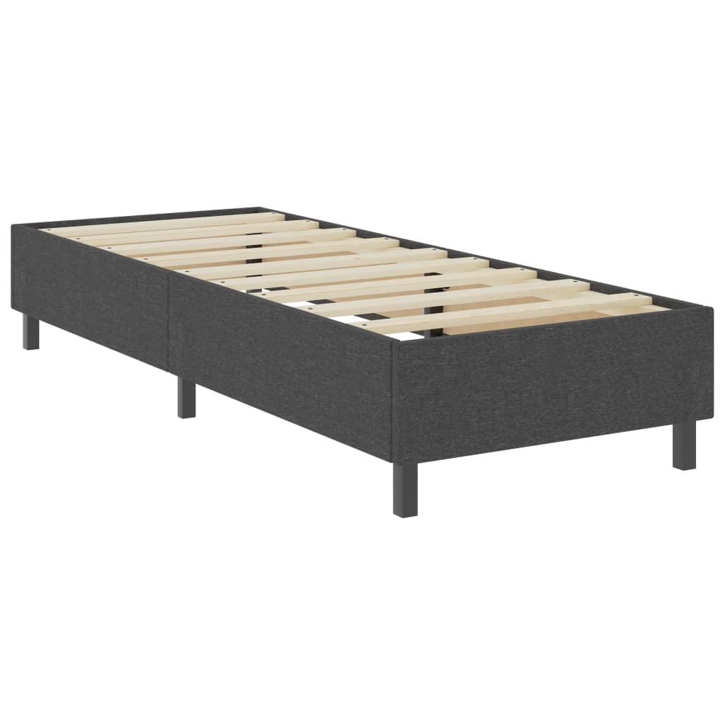 vidaXL Κρεβάτι Boxspring Σκούρο Γκρι 100 x 200 εκ. Υφασμάτινο