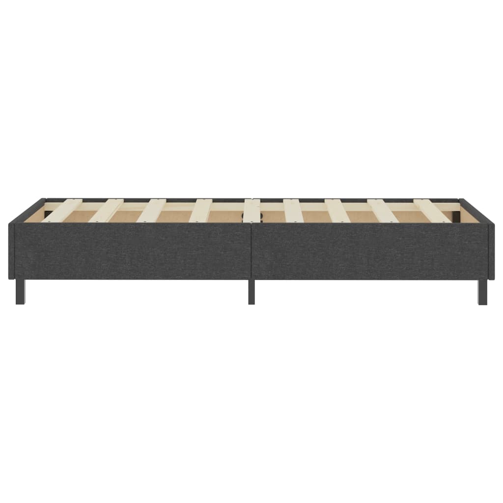 vidaXL Κρεβάτι Boxspring Σκούρο Γκρι 100 x 200 εκ. Υφασμάτινο