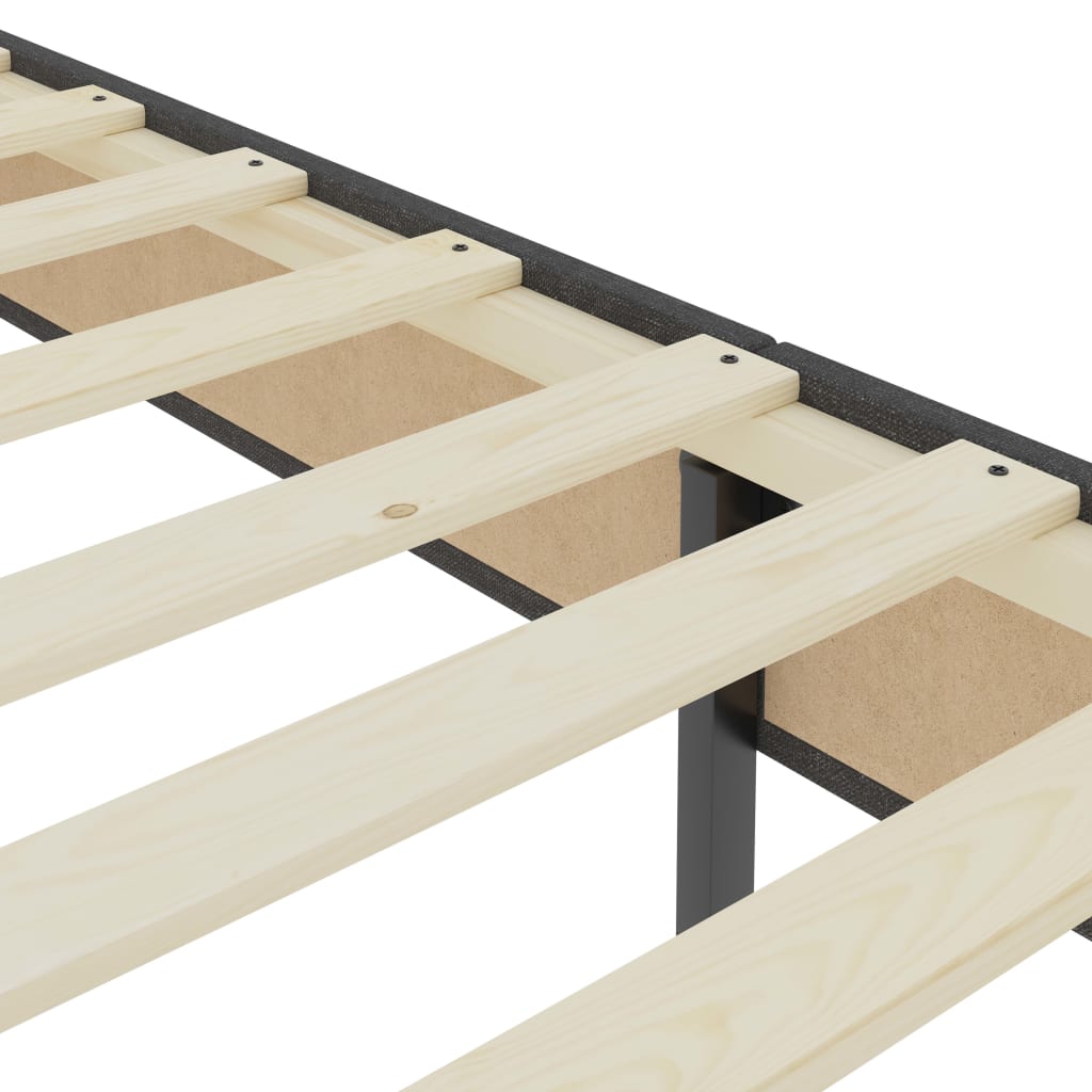 vidaXL Κρεβάτι Boxspring Σκούρο Γκρι 100 x 200 εκ. Υφασμάτινο