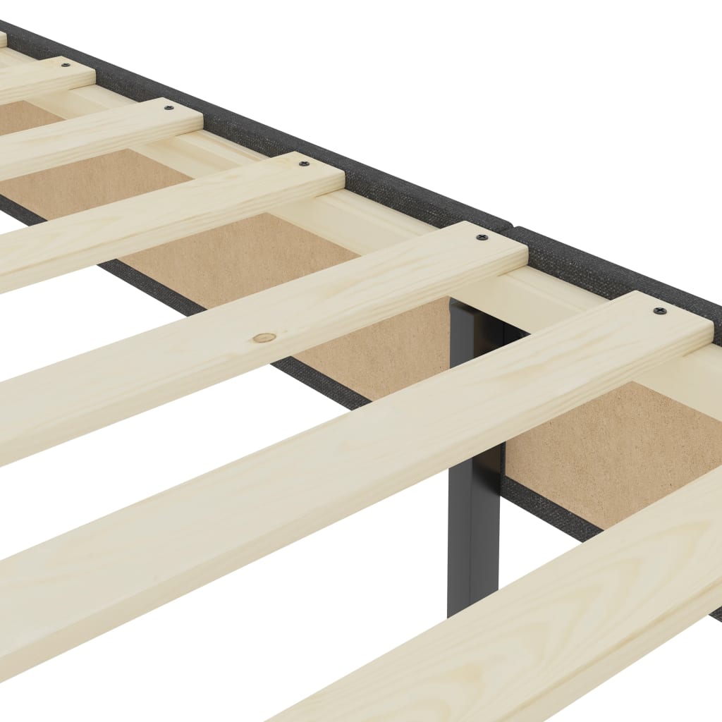 vidaXL Κρεβάτι Boxspring Σκούρο Γκρι 120 x 200 εκ. Υφασμάτινο
