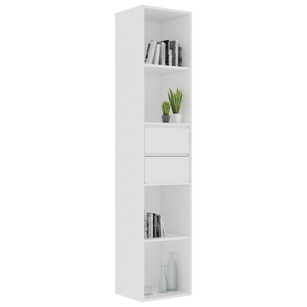 vidaXL Βιβλιοθήκη Λευκή 36 x 30 x 171 εκ. από Επεξ. Ξύλο