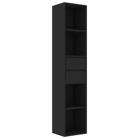 vidaXL Βιβλιοθήκη Μαύρη 36 x 30 x 171 εκ. από Επεξ. Ξύλο