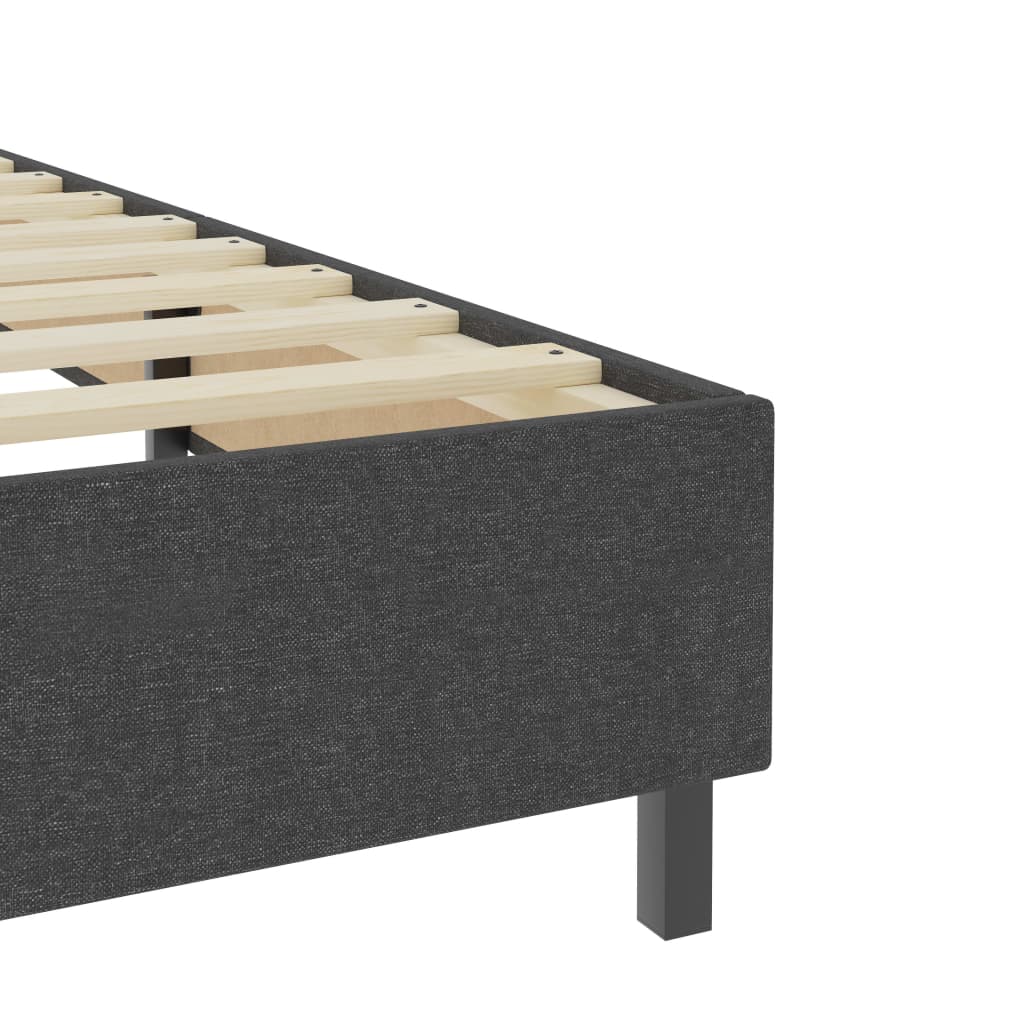 vidaXL Κρεβάτι Boxspring Σκούρο Γκρι 200 x 200 εκ. Υφασμάτινο