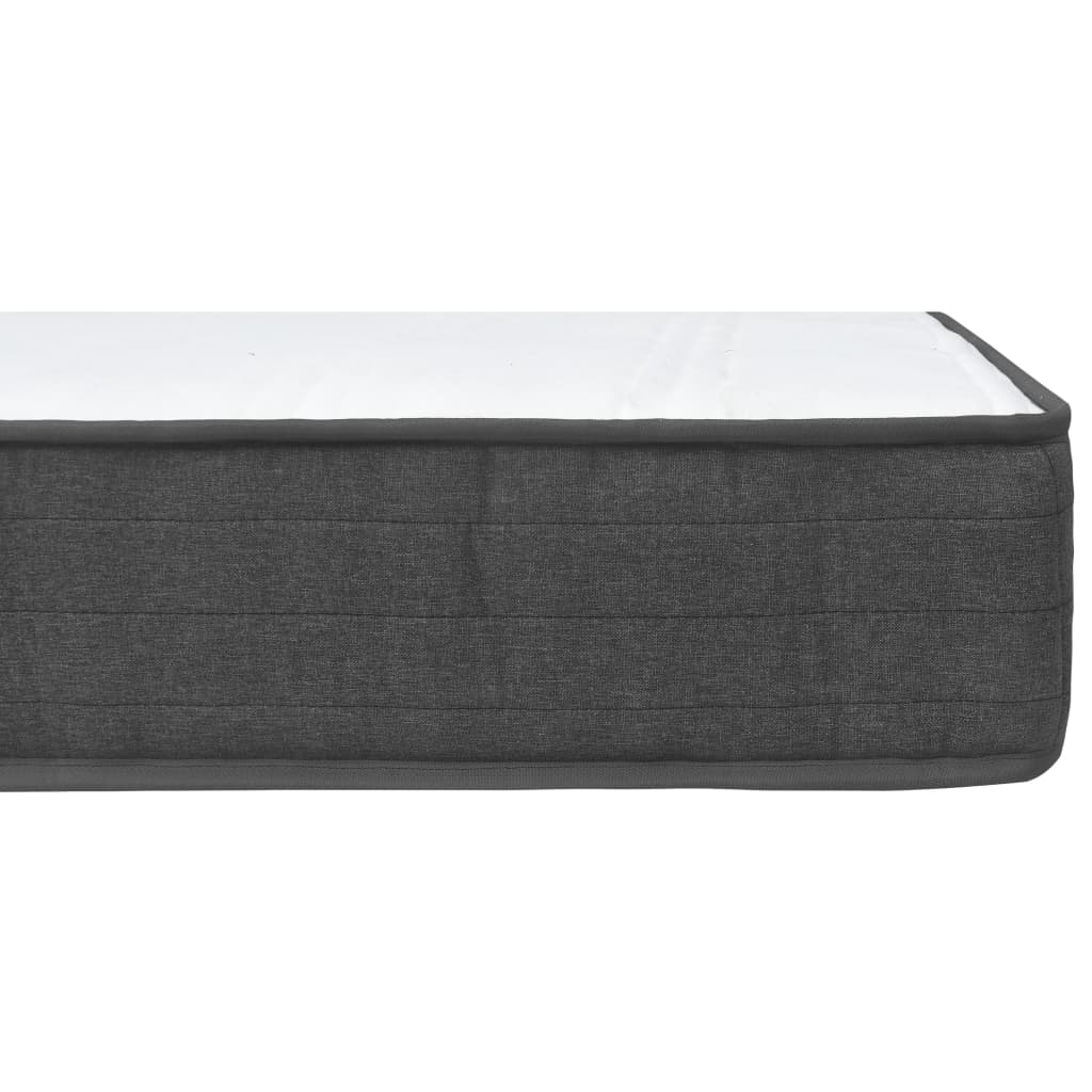 vidaXL Κρεβάτι Boxspring Σκούρο Γκρι 200 x 200 εκ. Υφασμάτινο