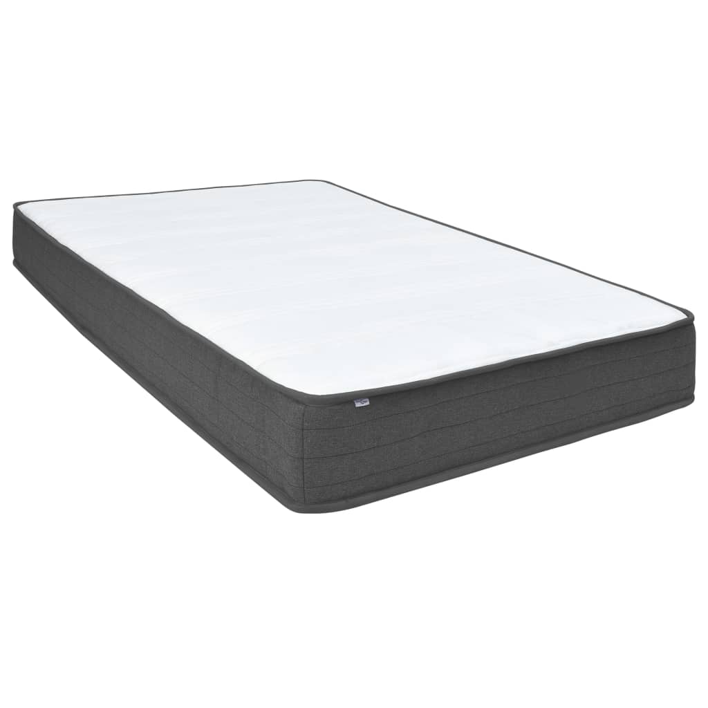 vidaXL Κρεβάτι Boxspring Σκούρο Γκρι 180 x 200 εκ. Υφασμάτινο
