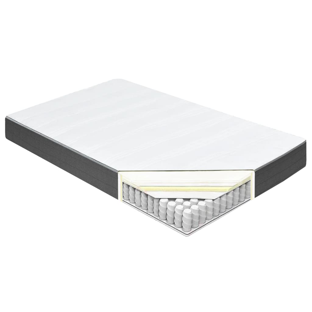 vidaXL Κρεβάτι Boxspring Σκούρο Γκρι 180 x 200 εκ. Υφασμάτινο