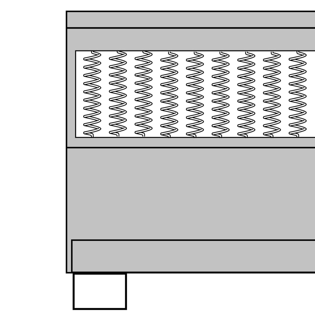 vidaXL Κρεβάτι Boxspring Σκούρο Γκρι 200 x 200 εκ. Υφασμάτινο