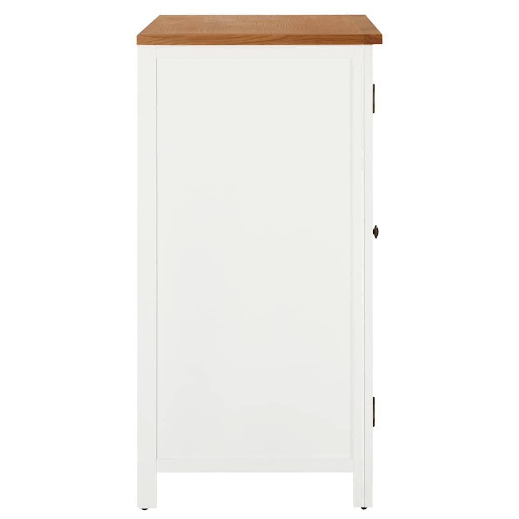 vidaXL Ντουλάπι με Συρτάρια 76 x 52 x 105 εκ. από Μασίφ Ξύλο Δρυός