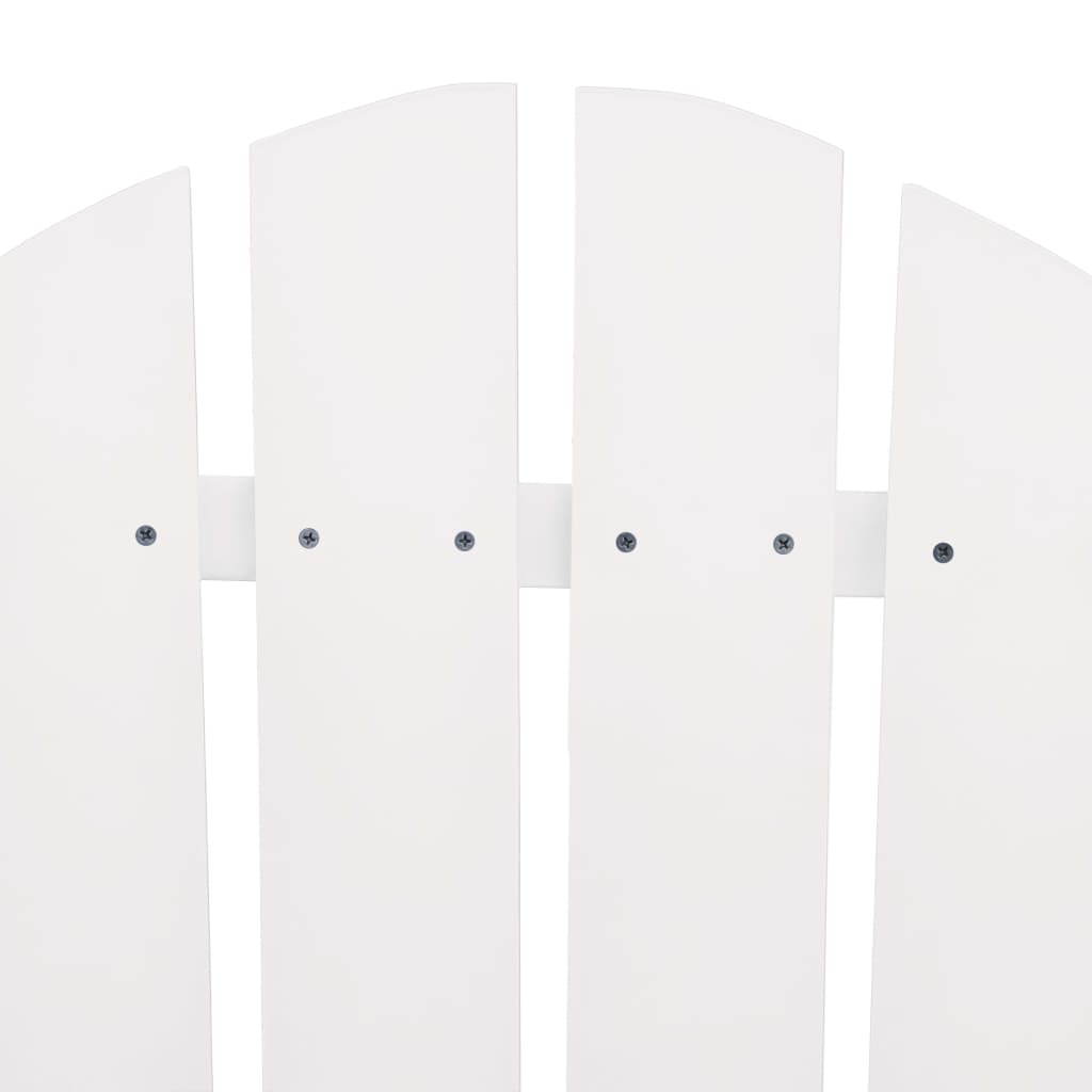 vidaXL Καρέκλες Κήπου Adirondack με Τραπέζι Λευκές Μασίφ Ξύλο Ελάτης