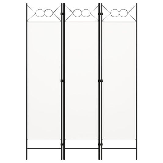 vidaXL Διαχωριστικό Δωματίου με 3 Πάνελ Λευκό 120 x 180 εκ.